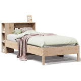 Bookcase Bed without Mattress 75x190 cm Small Single Solid Wood Pine 3322855