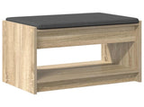 Hall Bench with Cushion with Shelf Sonoma Oak 63 x 38 x 45 cm 891570