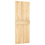 Sliding Door with Hardware Set 80x210 cm Solid Wood Pine 3203166