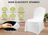 50PCS Stretch Spandex White Folding Chair Covers Gorgeous Formal Chairs NEWEST 83341656