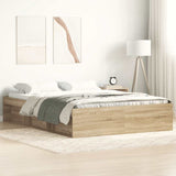 Bed Frame without Mattress Sonoma Oak 150x200 cm King Size King Size 3203868