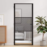 Glass Door Fretwork Black 93 x 3.5 x 201.5 cm Aluminium 42012451