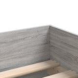 Bed Frame Grey Sonoma Engineered wood Single Bed Frame 3207341