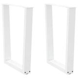 Dining Table Legs V-Shape 2 pcs White 60x cm Steel 4012641