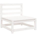 ZNTS 6 Piece Garden Sofa Set White Solid Wood Pine 3299397