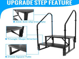 RV Step Stool, 2 Step Ladder, Hot Tub Steps with 2 Handrails, Heavy Duty Ladder Shelf Bookcase, 5th 98745612