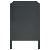 TV Cabinet Anthracite 105x35x52 cm Steel and Glass 336060