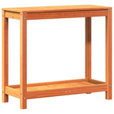 Potting Table with Shelf Wax Brown 82.5x35x75 cm Solid Wood Pine 844629