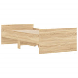Bed Frame with Drawers without Mattress Sonoma Oak 90x200 cm 3207373