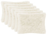 Cushion with Pillow HEERLEN 6 pcs White PV Fleece 926753