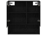Bathroom Mirror Cabinet with Shelf Black Oak 50 x 14.5 x 70 cm 889200
