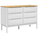 Chest of Drawers FLORO White Solid Wood Pine 374012