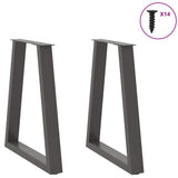 Dining Table Legs V-Shape 2 pcs Anthracite 50x cm Steel 4012562