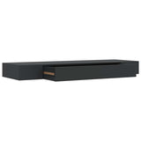 Floating Wall Shelf with Drawer Black 80x25x8 cm 288206
