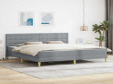 Bed Frame with Mattress Light Grey 180 x 200 cm Fabric 3415265