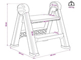 Ladder Folding Black and Red 46 x 30 x 63 cm PP and Elastomer 42033392