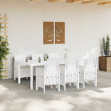 Garden Dining Set 7 pcs White Polypropylene 3378726
