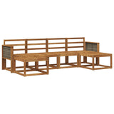 Outdoor Sofa Set 6 pcs Natural Solid Acacia Wood 3385425