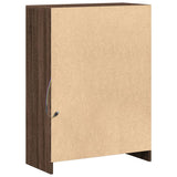 Sideboard with LED Brown Oak 72x34x100 cm Engineered Wood 852165