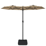 Double-Head Garden Parasol Taupe 316x145 cm 362964