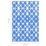 Outdoor Carpet ARAKIL Blue and White 160x230 cm PP 310446
