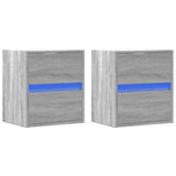 TV Wall Cabinets with LED Lights 2 pcs Grey Sonoma 41x31x45 cm 852282