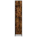 Bathroom Cabinet Smoked Oak 35x37.5x188.5 cm Engineered Wood and Metal 3300882