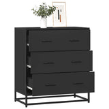 Sideboard Black 68x35x76 cm Engineered Wood and Metal 848969