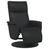 Massage Recliner Chair Black Faux Leather 42018595