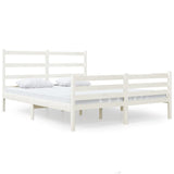 Bed Frame without Mattress White Solid Wood Small Double 3103684