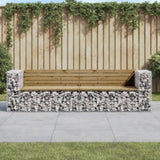 Garden Bench Natural Pine Treated Pine Wood, Galvanised Steel Large 3196241