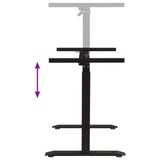 Desk with Storage Black and Natural 140 x 60 cm Solid Oak Wood 3426552