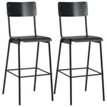3 Piece Bar Set Steel Black 276849