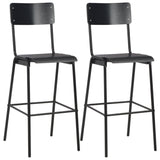 3 Piece Bar Set Steel Black 276849