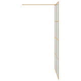 Walk-in Shower Wall Gold 115 x 195 cm Tempered Glass 42022060