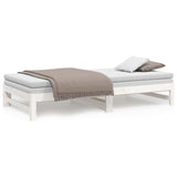 ZNTS Pull-out Day Bed without Mattress White 2x cm 823410