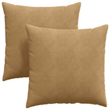 Sofa Pillows 2 pcs Brown 80 x 80 cm Corduroy Fabric 42014065