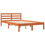 Bed Frame without Mattress Wax Brown 120x200 cm Solid Wood Pine 844144