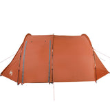 Camping Tent Tunnel 4-Person Grey and Orange Waterproof 94399