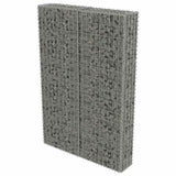 143579 Gabion Wall with Covers Galvanised Steel 100x20x150 cm