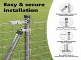 Fence Post with Concrete Base 52 pcs Silver Powder-Coated Steel 3350266