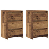 Bedside Cabinets 2 pcs Old Wood 40x35x62.5 cm Engineered Wood 856523