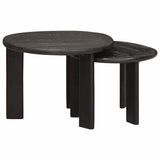 Nesting Coffee Tables 2 pcs White Solid Mango Wood 4104651