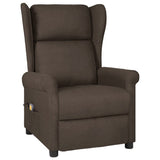 Massage Chair Dark Brown Fabric 348521