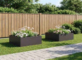 Garden Planter 2 pcs Black 60 x 60 x 40 cm Cold-rolled Steel 8005093