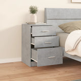 Bed Cabinet Concrete Grey 40x40x63 cm Engineered Wood 808643
