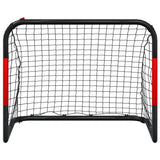 Soccer Goal with Net Red and Black 90x48x71 cm Steel 4007967