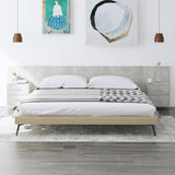 Bed Headboard with Cabinets Concrete Grey Engineered Wood 3115735
