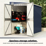 Wall-mounted Garden Shed Anthracite 118x194x178 cm Steel 316223