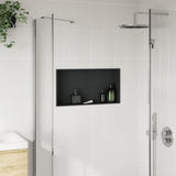 Shower Niche Matt Black 62x32x9 cm Stainless Steel 4005130